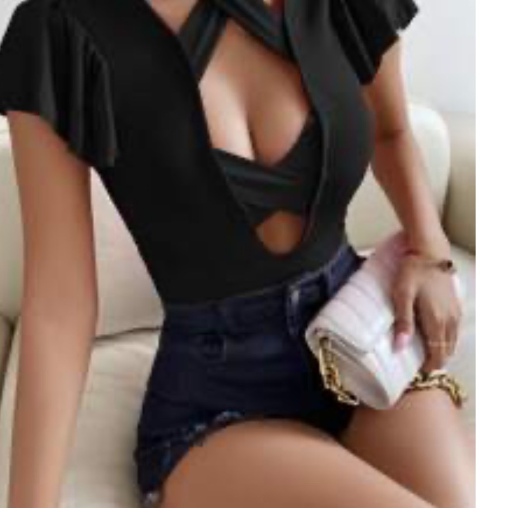 Stylish Black Cutout Top